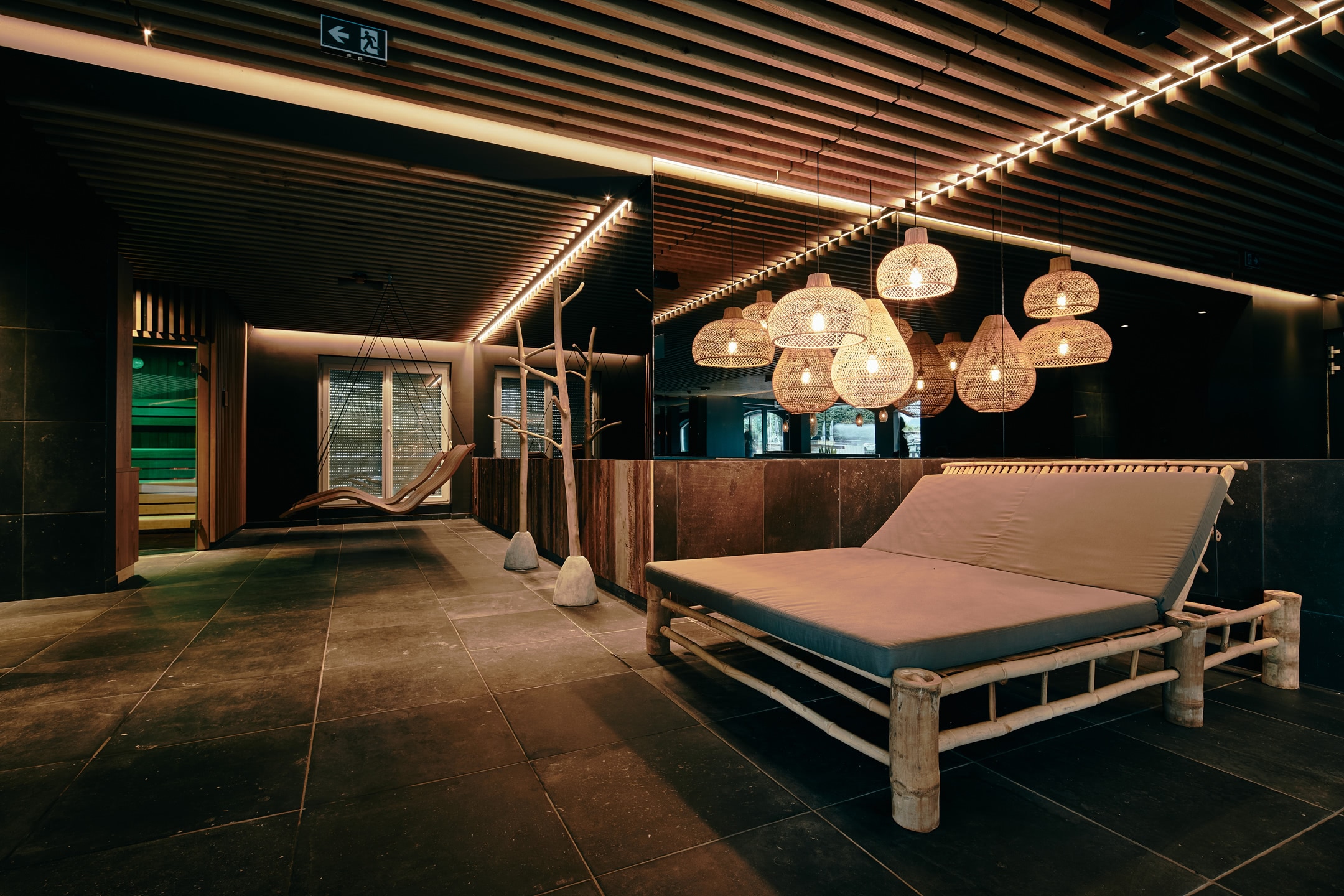 Architektur Aufnahme im Hotel Gerl, Wellnessbereich