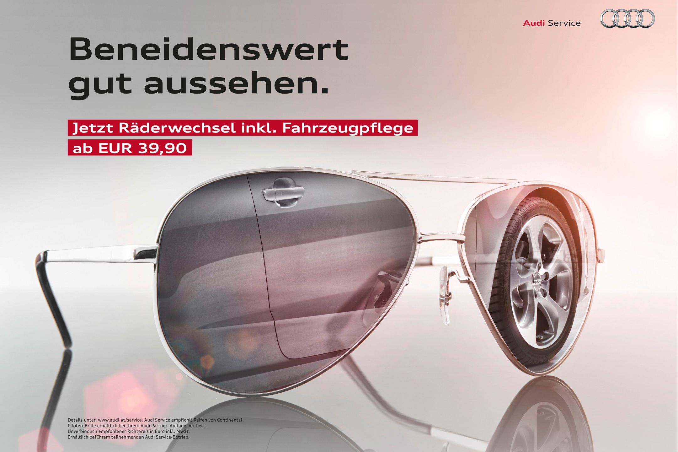 Sonnenbrille mit Spiegelung